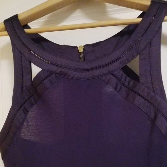 Y2K Urban Outfitters Plum Jersey Cut Out Skater Hipster Mini Dress - Picture 7 of 14